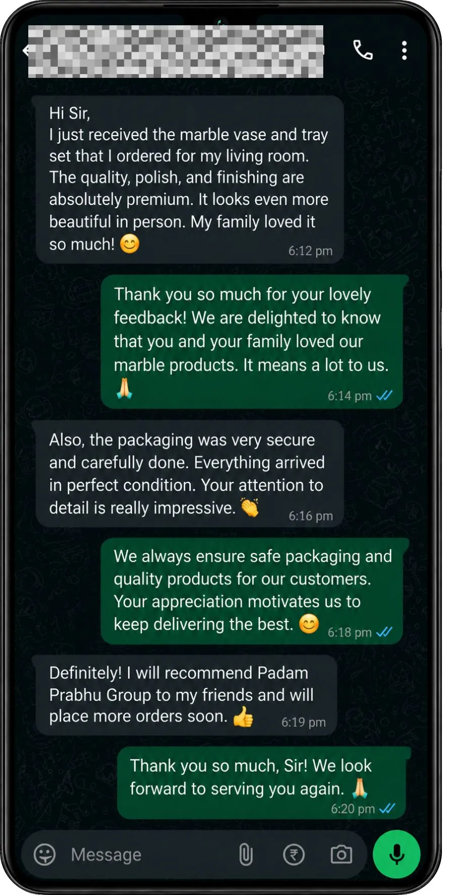 Padam Prabhu Group Testimonial